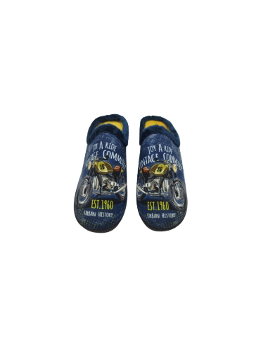 Zapatilla Plumaflex abiertas hombre de estar por casa Moto 12229 Azul