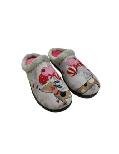 Zapatillas Plumaflex descalzarse Mujer con Plantilla Extraíble 12213 Perro Globo