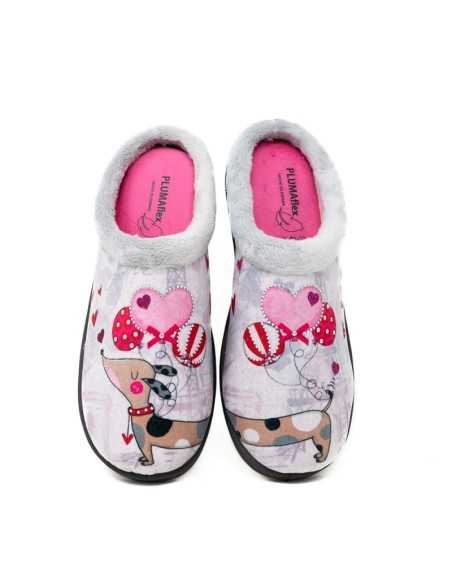 Zapatillas Plumaflex descalzarse Mujer con Plantilla Extraíble 12213 Perro Globo